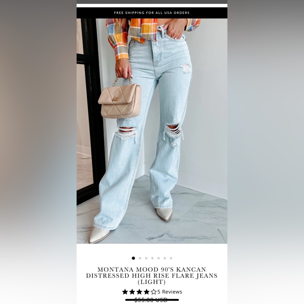 KanCan 90’s high rise flare jeans - NWT